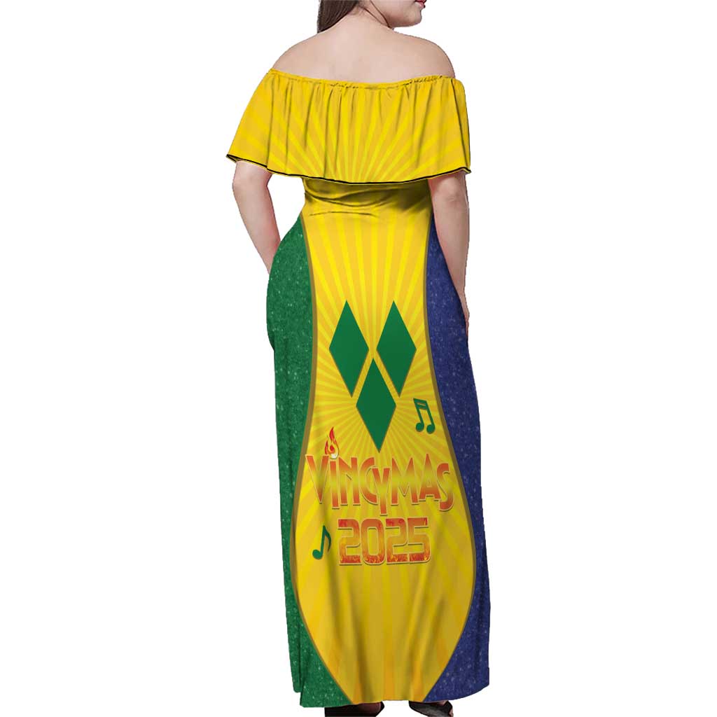 SVG Vincy Mas Family Matching Off Shoulder Maxi Dress and Hawaiian Shirt Saint Vincent and the Grenadines National Carnival - Wonder Print Shop