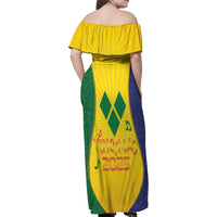 SVG Vincy Mas Family Matching Off Shoulder Maxi Dress and Hawaiian Shirt Saint Vincent and the Grenadines National Carnival - Wonder Print Shop