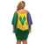 SVG Vincy Mas Family Matching Off Shoulder Short Dress and Hawaiian Shirt Saint Vincent and the Grenadines National Carnival - Wonder Print Shop