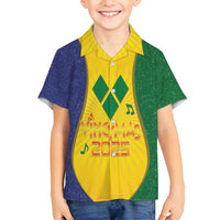 SVG Vincy Mas Family Matching Off Shoulder Short Dress and Hawaiian Shirt Saint Vincent and the Grenadines National Carnival - Wonder Print Shop