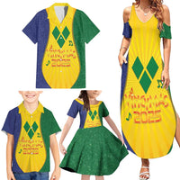 SVG Vincy Mas Family Matching Summer Maxi Dress and Hawaiian Shirt Saint Vincent and the Grenadines National Carnival - Wonder Print Shop