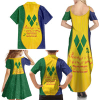 SVG Vincy Mas Family Matching Summer Maxi Dress and Hawaiian Shirt Saint Vincent and the Grenadines National Carnival - Wonder Print Shop
