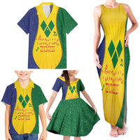 SVG Vincy Mas Family Matching Tank Maxi Dress and Hawaiian Shirt Saint Vincent and the Grenadines National Carnival - Wonder Print Shop