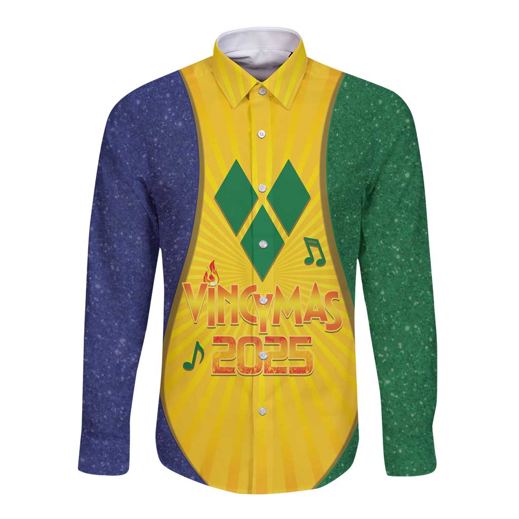 SVG Vincy Mas Long Sleeve Button Shirt Saint Vincent and the Grenadines National Carnival - Wonder Print Shop