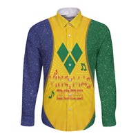 SVG Vincy Mas Long Sleeve Button Shirt Saint Vincent and the Grenadines National Carnival - Wonder Print Shop