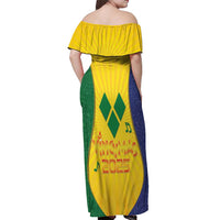SVG Vincy Mas Off Shoulder Maxi Dress Saint Vincent and the Grenadines National Carnival - Wonder Print Shop
