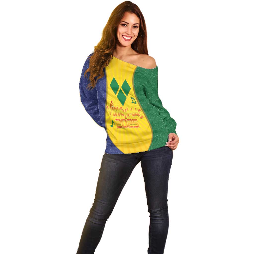 SVG Vincy Mas Off Shoulder Sweater Saint Vincent and the Grenadines National Carnival - Wonder Print Shop