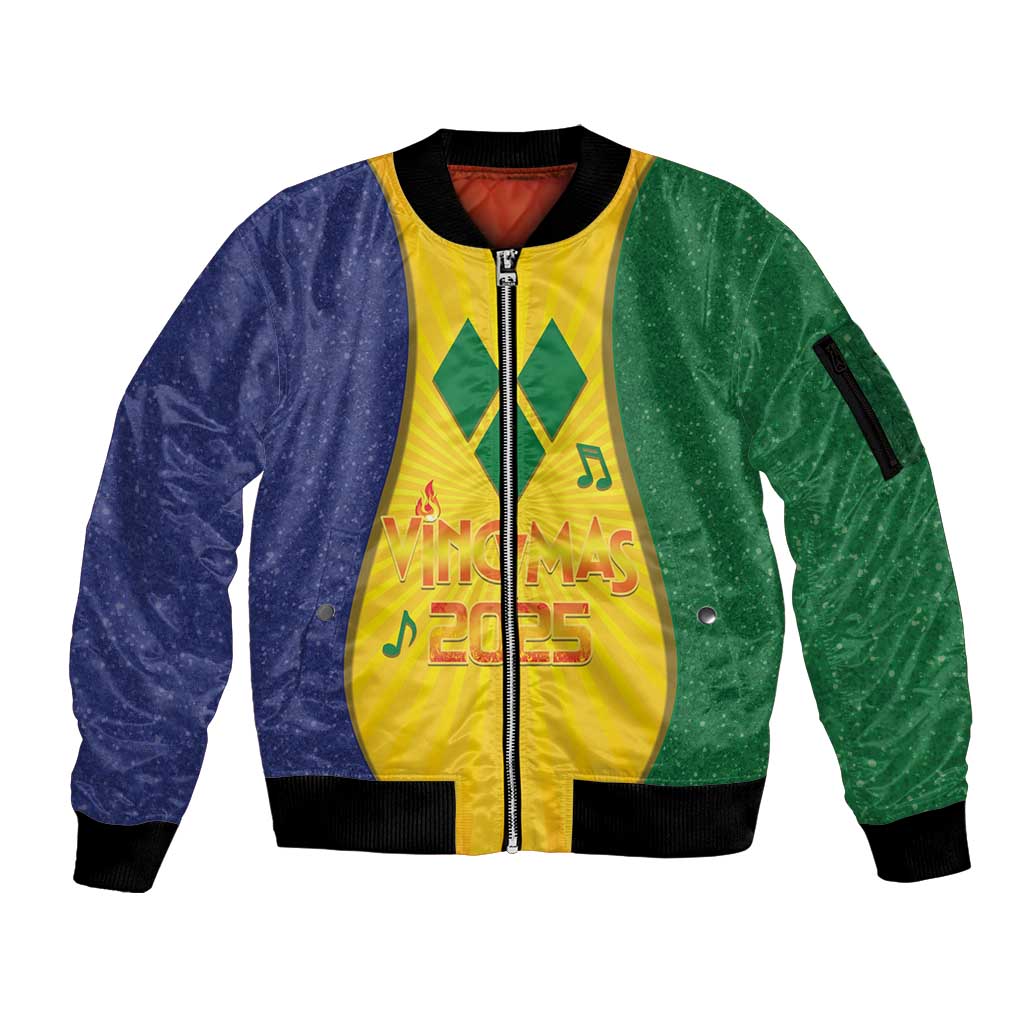 SVG Vincy Mas Sleeve Zip Bomber Jacket Saint Vincent and the Grenadines National Carnival - Wonder Print Shop