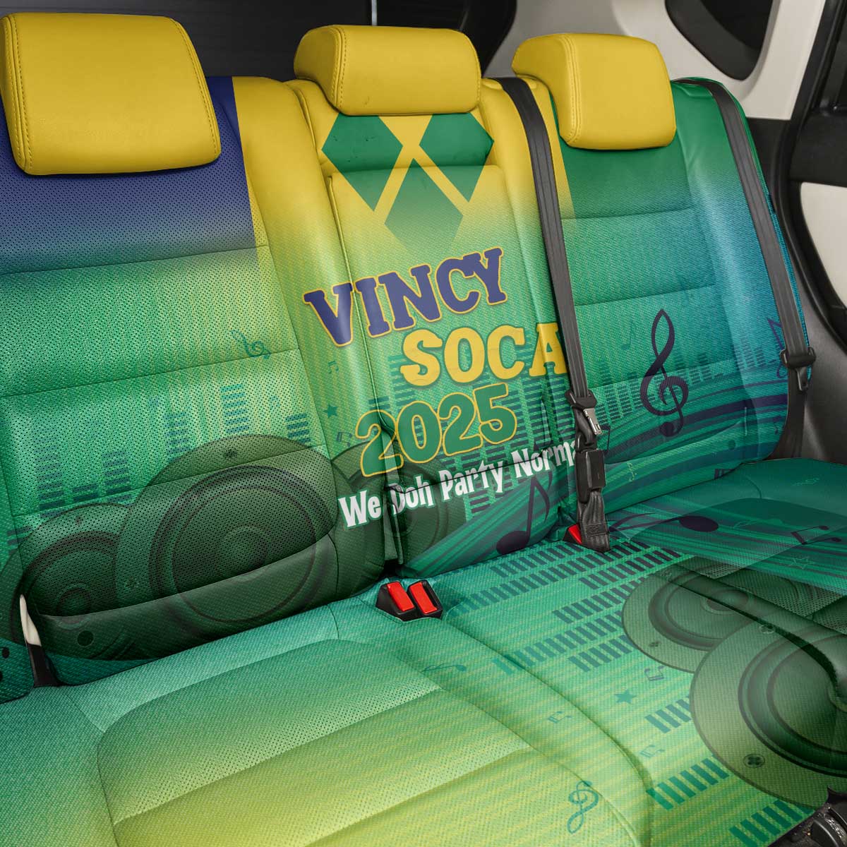 Vincy Mas 2025 Back Car Seat Cover Vincy Soca We Doh Party Normal - Wonder Print Shop