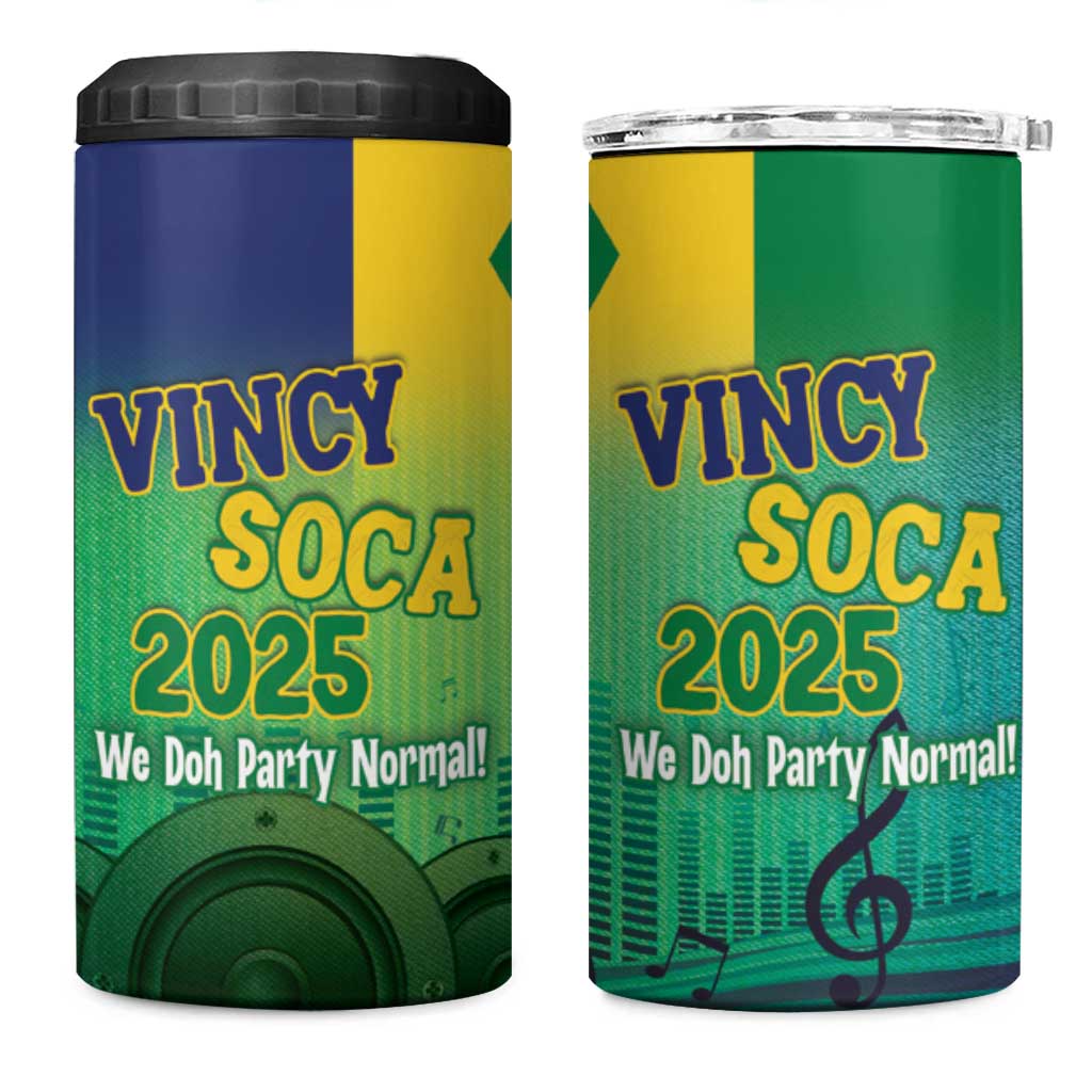 Vincy Mas 2025 4 in 1 Can Cooler Tumbler Vincy Soca We Doh Party Normal - Wonder Print Shop