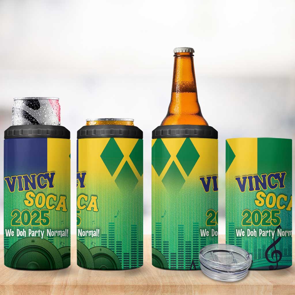 Vincy Mas 2025 4 in 1 Can Cooler Tumbler Vincy Soca We Doh Party Normal - Wonder Print Shop