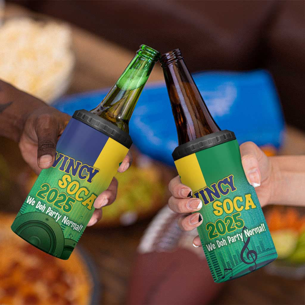 Vincy Mas 2025 4 in 1 Can Cooler Tumbler Vincy Soca We Doh Party Normal - Wonder Print Shop