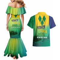 Vincy Mas 2025 Couples Matching Mermaid Dress and Hawaiian Shirt Vincy Soca We Doh Party Normal - Wonder Print Shop