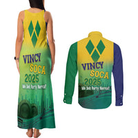 Vincy Mas 2025 Couples Matching Tank Maxi Dress and Long Sleeve Button Shirt Vincy Soca We Doh Party Normal - Wonder Print Shop