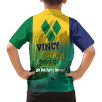 Vincy Mas 2025 Family Matching Off The Shoulder Long Sleeve Dress and Hawaiian Shirt Vincy Soca We Doh Party Normal - Wonder Print Shop