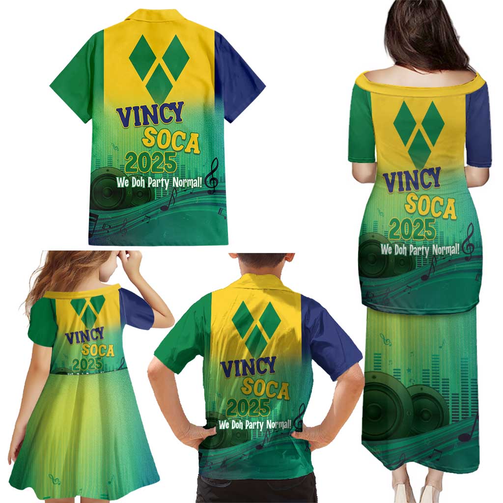 Vincy Mas 2025 Family Matching Puletasi and Hawaiian Shirt Vincy Soca We Doh Party Normal - Wonder Print Shop