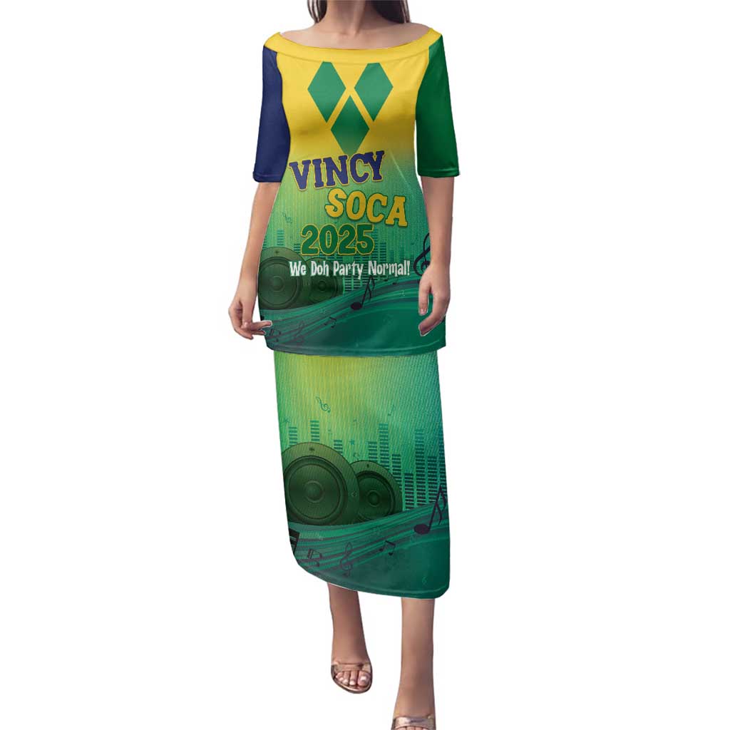Vincy Mas 2025 Family Matching Puletasi and Hawaiian Shirt Vincy Soca We Doh Party Normal - Wonder Print Shop