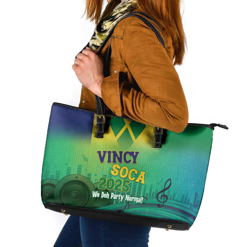 Vincy Mas 2025 Leather Tote Bag Vincy Soca We Doh Party Normal - Wonder Print Shop