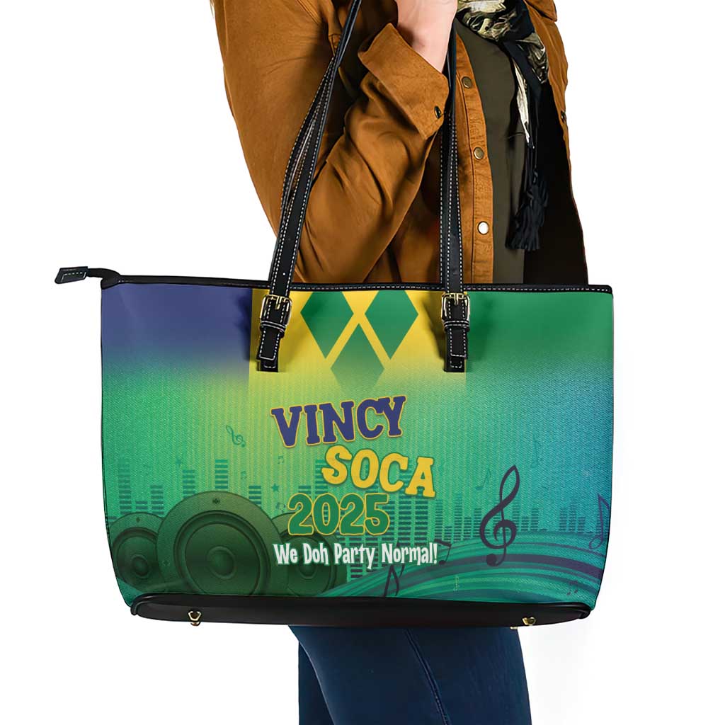 Vincy Mas 2025 Leather Tote Bag Vincy Soca We Doh Party Normal - Wonder Print Shop