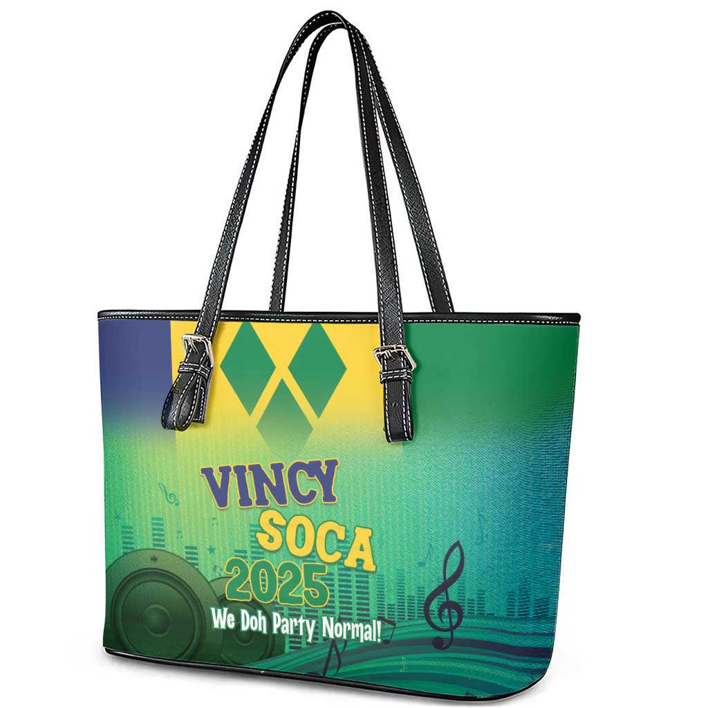 Vincy Mas 2025 Leather Tote Bag Vincy Soca We Doh Party Normal - Wonder Print Shop