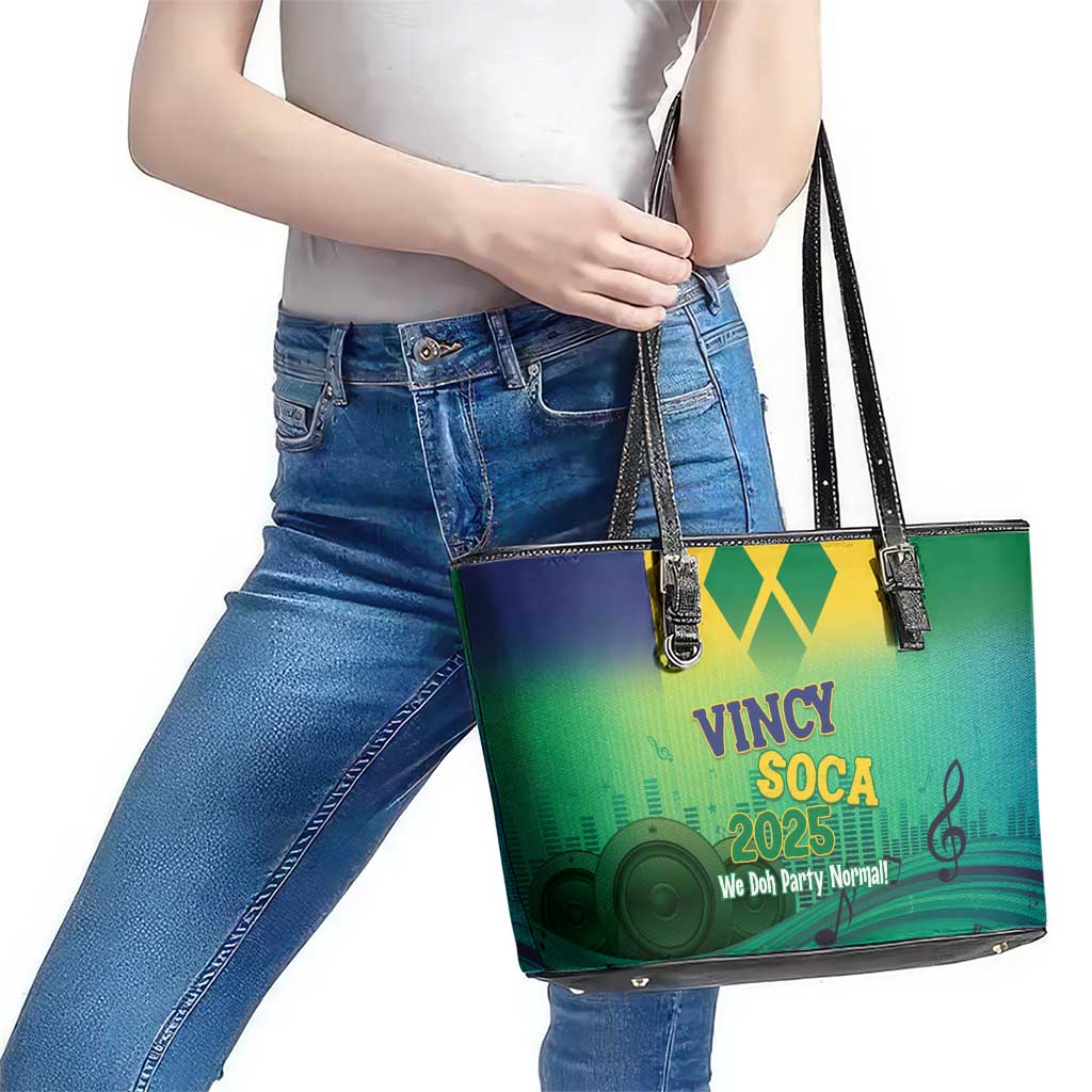 Vincy Mas 2025 Leather Tote Bag Vincy Soca We Doh Party Normal - Wonder Print Shop