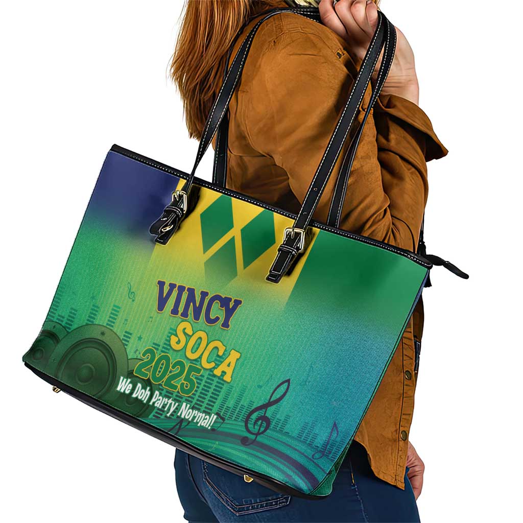 Vincy Mas 2025 Leather Tote Bag Vincy Soca We Doh Party Normal - Wonder Print Shop