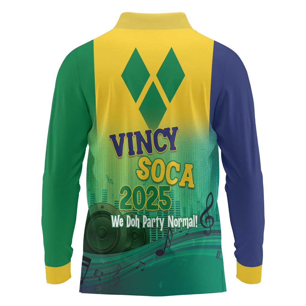 Vincy Mas 2025 Long Sleeve Polo Shirt Vincy Soca We Doh Party Normal - Wonder Print Shop