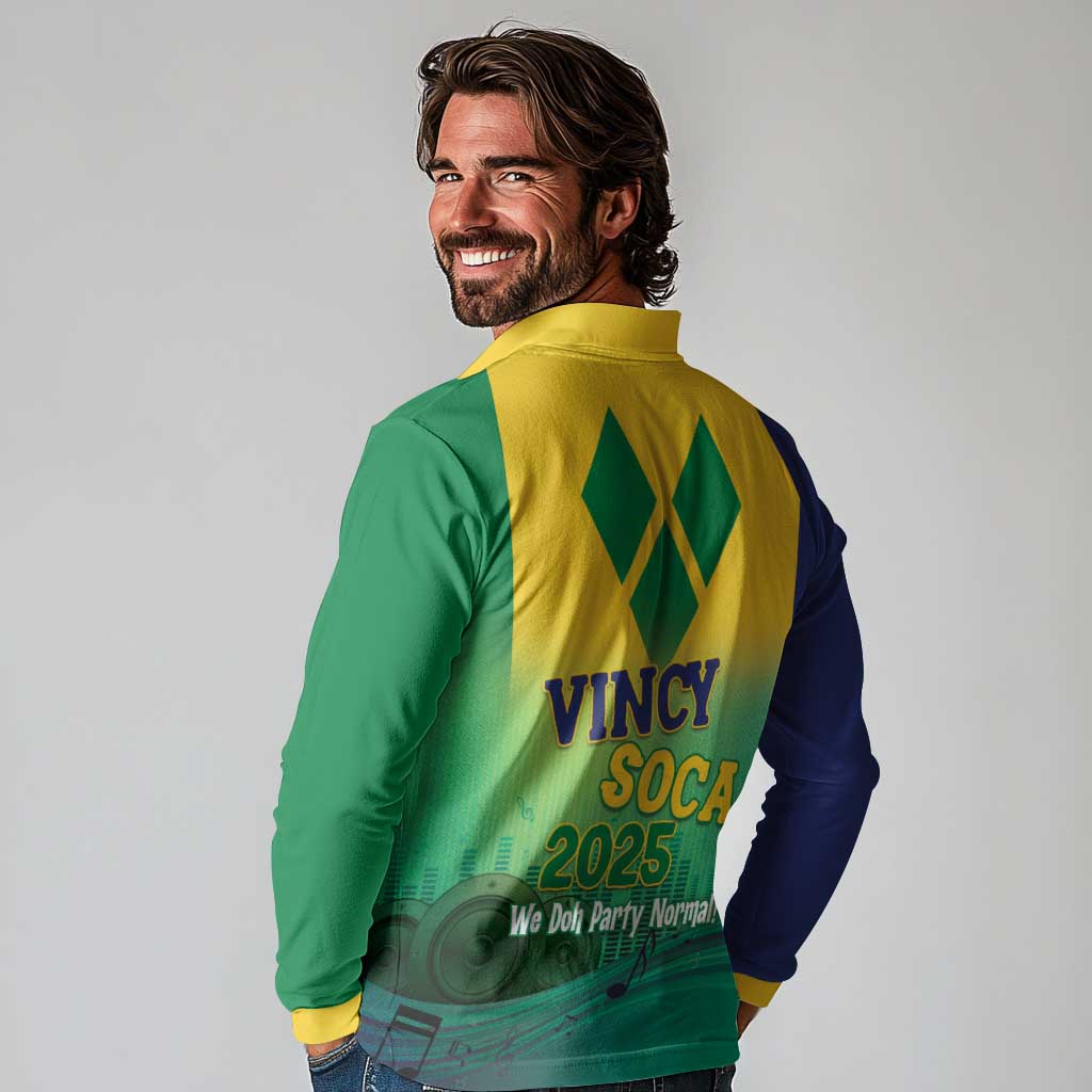 Vincy Mas 2025 Long Sleeve Polo Shirt Vincy Soca We Doh Party Normal - Wonder Print Shop