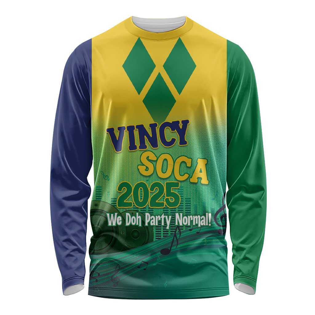 Vincy Mas 2025 Long Sleeve Shirt Vincy Soca We Doh Party Normal - Wonder Print Shop