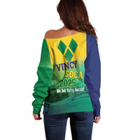 Vincy Mas 2025 Off Shoulder Sweater Vincy Soca We Doh Party Normal - Wonder Print Shop