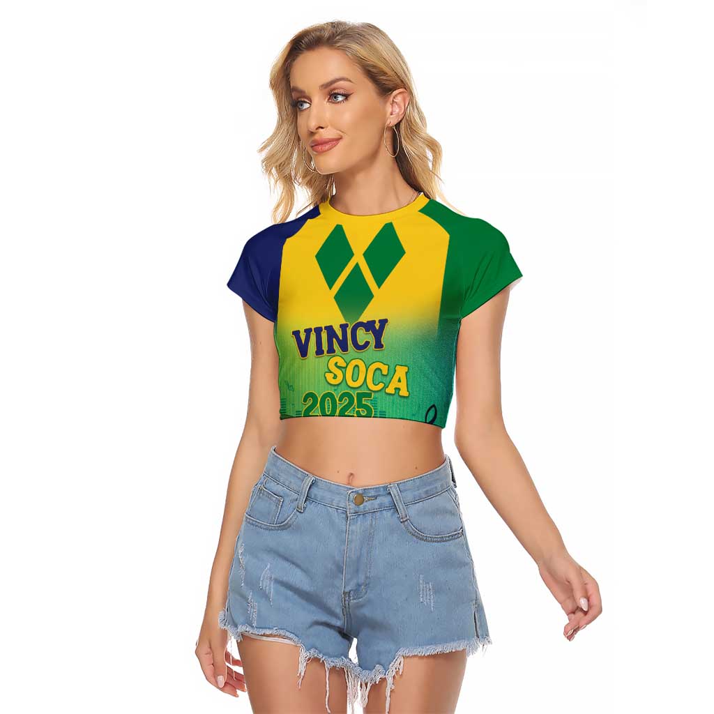 Vincy Mas 2025 Raglan Cropped T Shirt Vincy Soca We Doh Party Normal - Wonder Print Shop