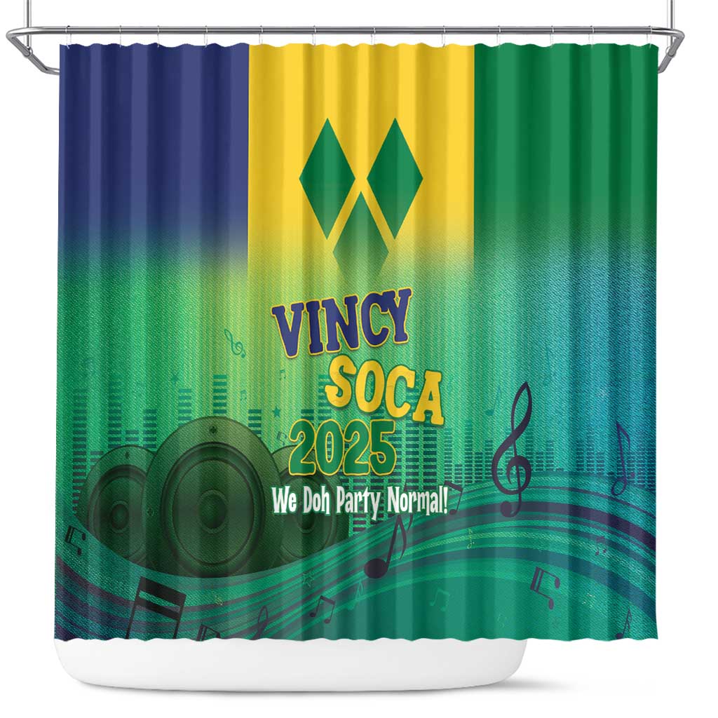 Vincy Mas 2025 Shower Curtain Vincy Soca We Doh Party Normal - Wonder Print Shop