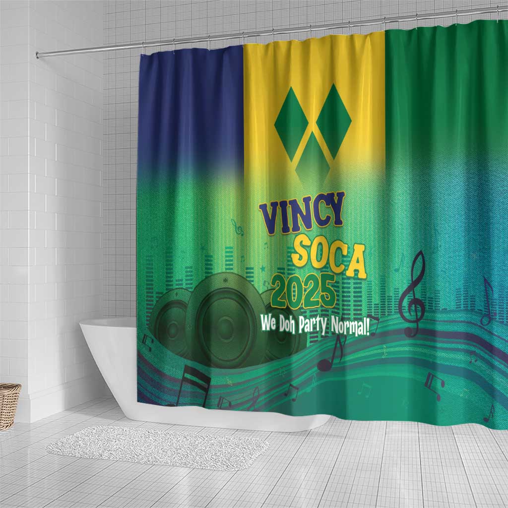 Vincy Mas 2025 Shower Curtain Vincy Soca We Doh Party Normal - Wonder Print Shop