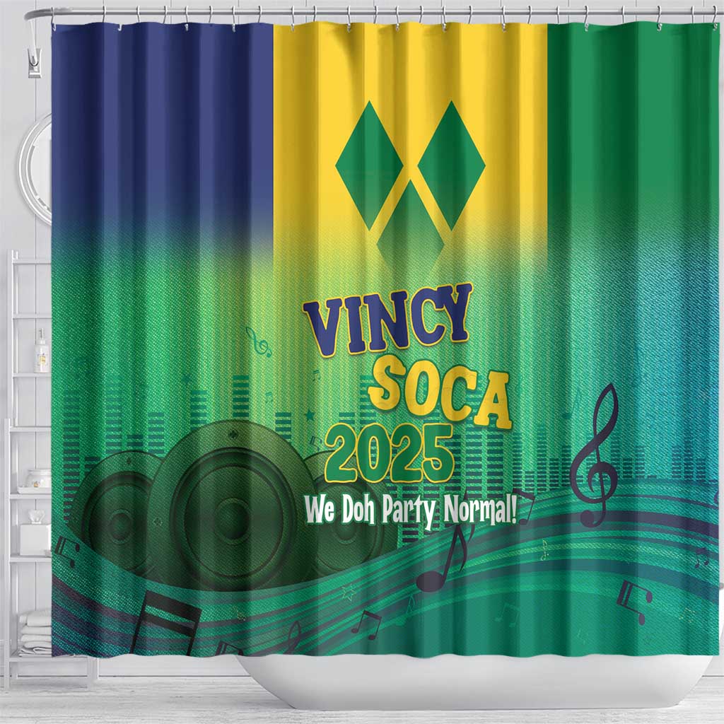 Vincy Mas 2025 Shower Curtain Vincy Soca We Doh Party Normal - Wonder Print Shop