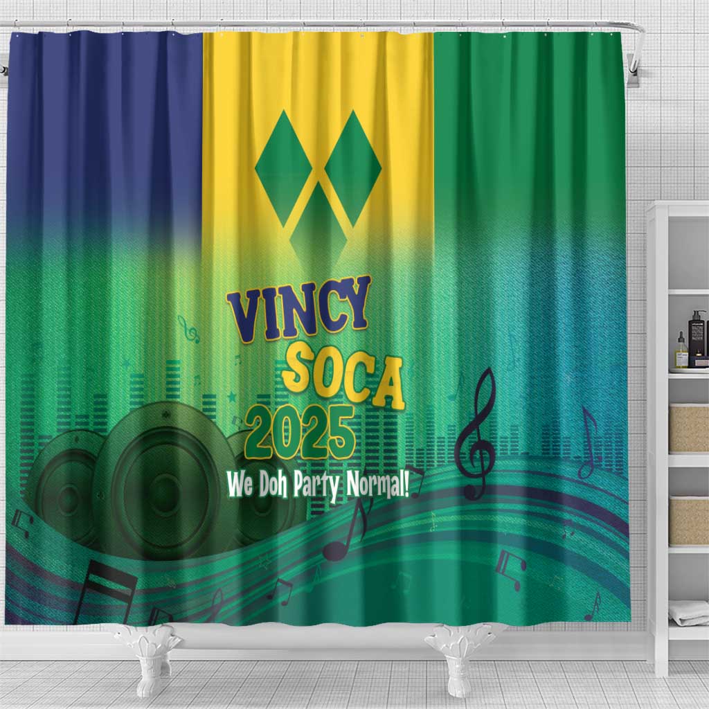 Vincy Mas 2025 Shower Curtain Vincy Soca We Doh Party Normal - Wonder Print Shop