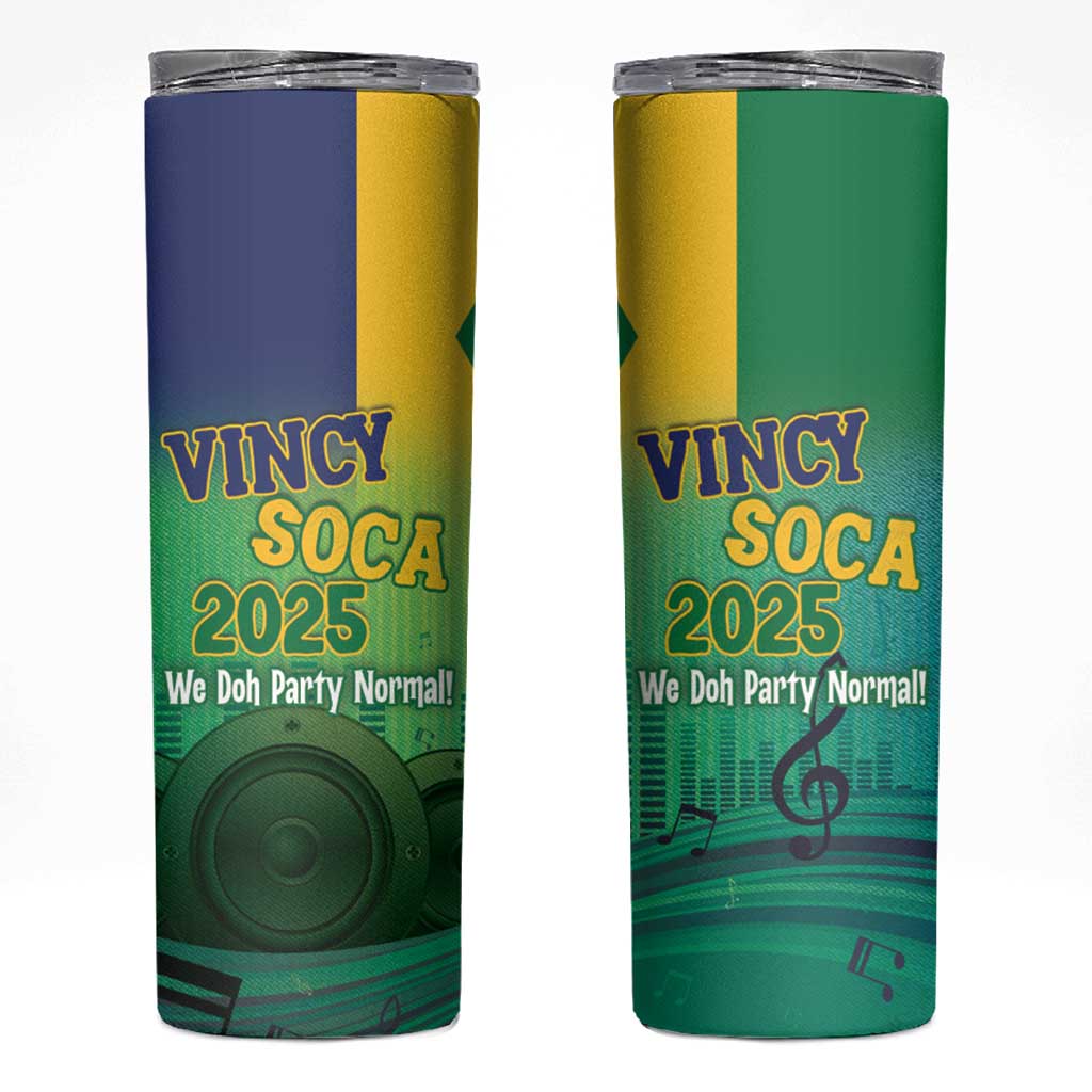 Vincy Mas 2025 Skinny Tumbler Vincy Soca We Doh Party Normal - Wonder Print Shop