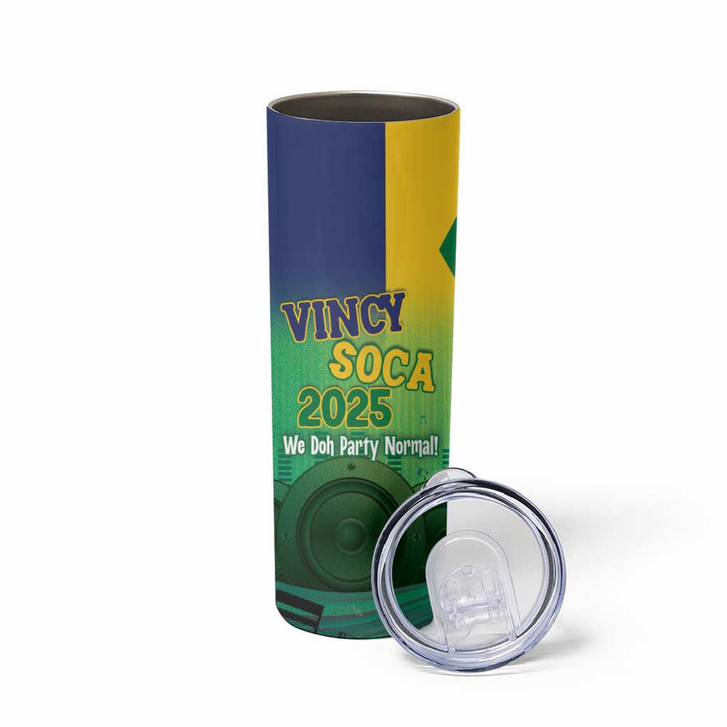 Vincy Mas 2025 Skinny Tumbler Vincy Soca We Doh Party Normal - Wonder Print Shop