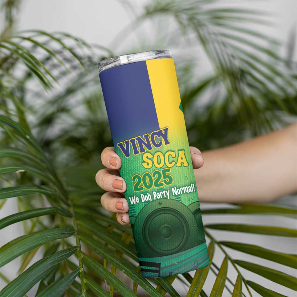 Vincy Mas 2025 Skinny Tumbler Vincy Soca We Doh Party Normal - Wonder Print Shop