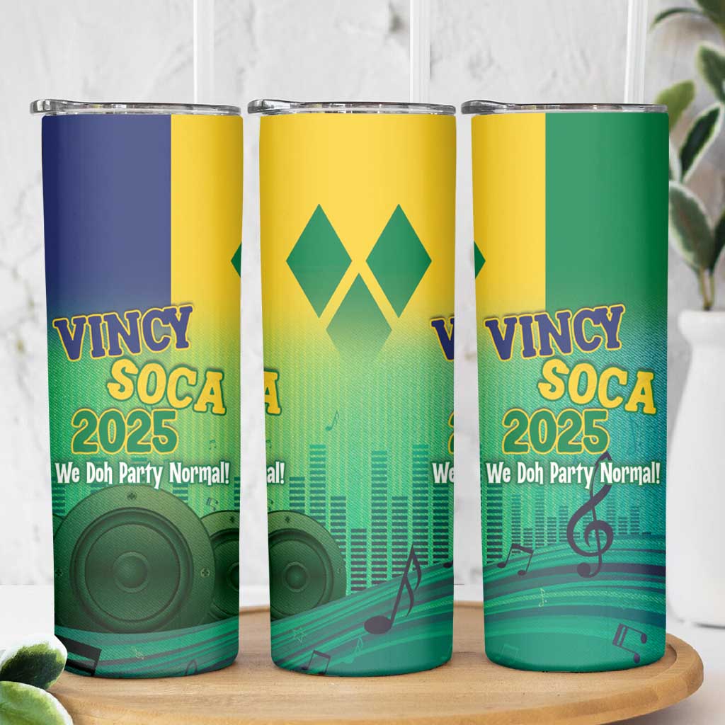 Vincy Mas 2025 Skinny Tumbler Vincy Soca We Doh Party Normal - Wonder Print Shop