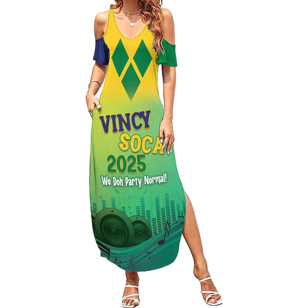 Vincy Mas 2025 Summer Maxi Dress Vincy Soca We Doh Party Normal - Wonder Print Shop