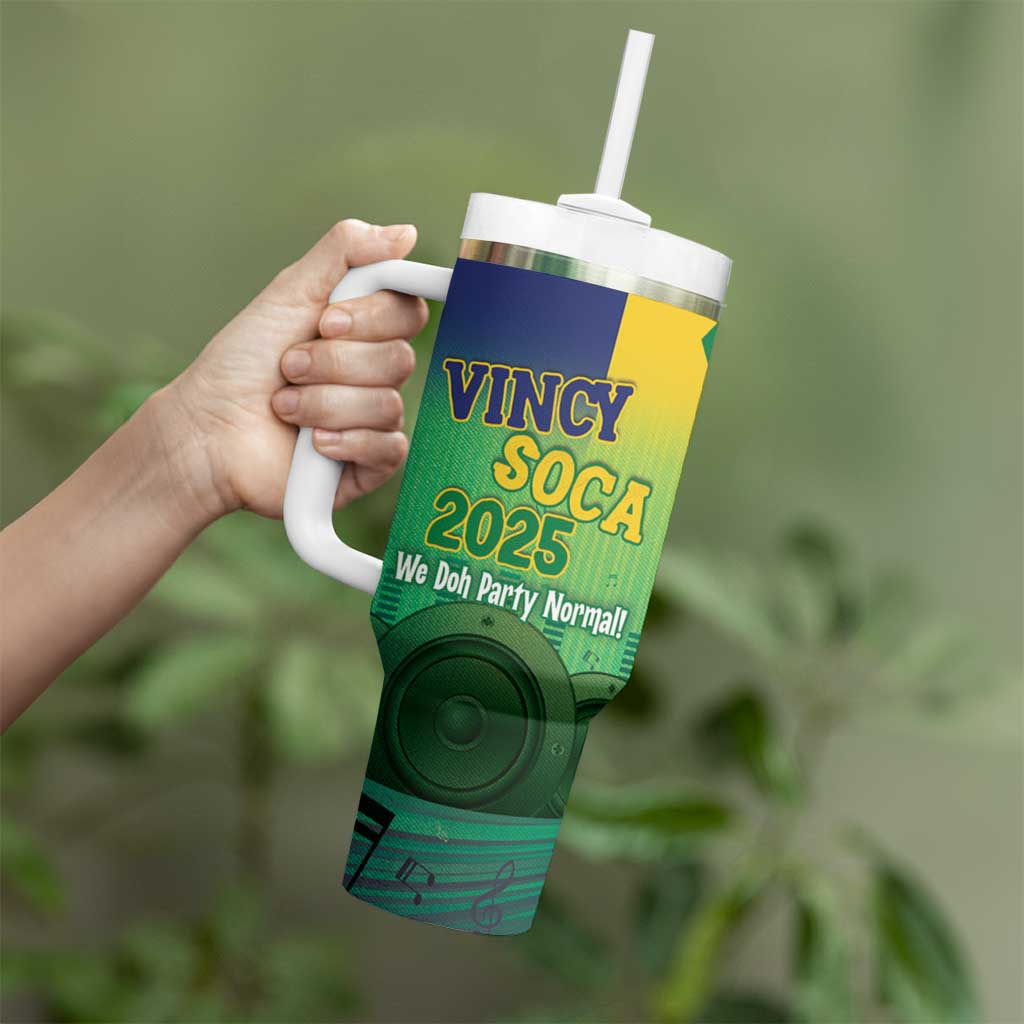Vincy Mas 2025 Tumbler With Handle Vincy Soca We Doh Party Normal - Wonder Print Shop