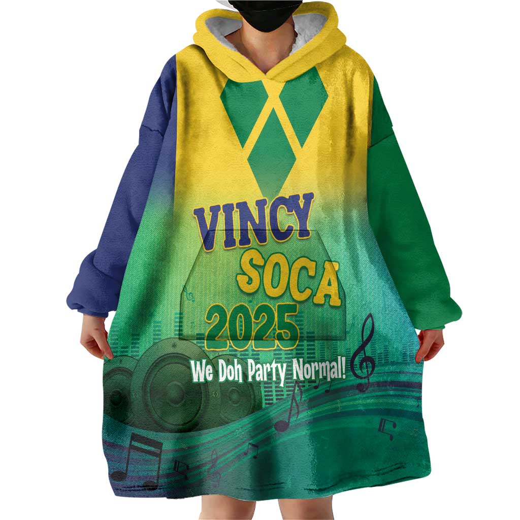 Vincy Mas 2025 Wearable Blanket Hoodie Vincy Soca We Doh Party Normal - Wonder Print Shop