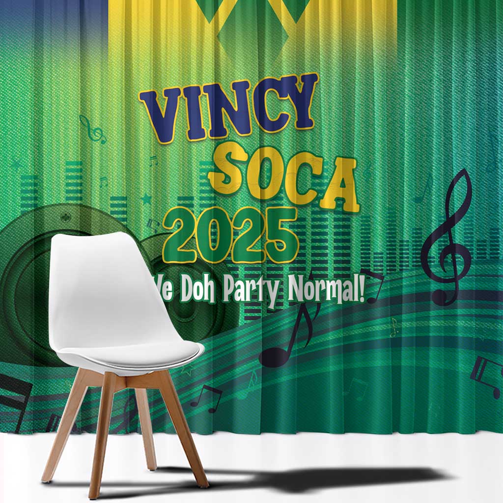 Vincy Mas 2025 Window Curtain Vincy Soca We Doh Party Normal - Wonder Print Shop