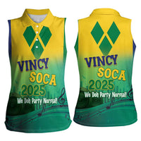 Vincy Mas 2025 Women Sleeveless Polo Shirt Vincy Soca We Doh Party Normal - Wonder Print Shop