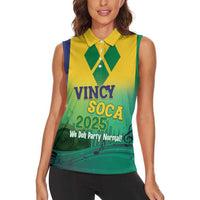 Vincy Mas 2025 Women Sleeveless Polo Shirt Vincy Soca We Doh Party Normal - Wonder Print Shop