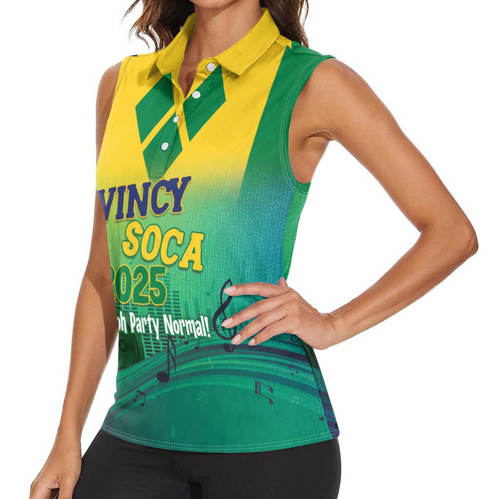 Vincy Mas 2025 Women Sleeveless Polo Shirt Vincy Soca We Doh Party Normal - Wonder Print Shop