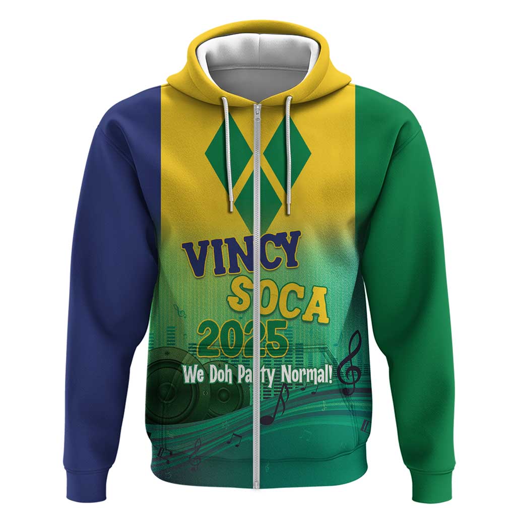 Vincy Mas 2025 Zip Hoodie Vincy Soca We Doh Party Normal - Wonder Print Shop
