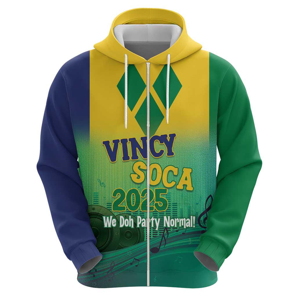 Vincy Mas 2025 Zip Hoodie Vincy Soca We Doh Party Normal - Wonder Print Shop