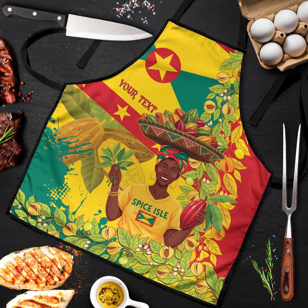 Personalized Grenada Spicemas 2025 Apron Spice Isle Nutmeg Cocoa Pod - Wonder Print Shop