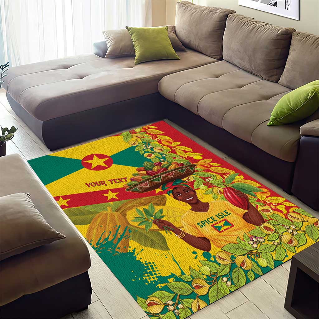 Personalized Grenada Spicemas 2025 Area Rug Spice Isle Nutmeg Cocoa Pod - Wonder Print Shop
